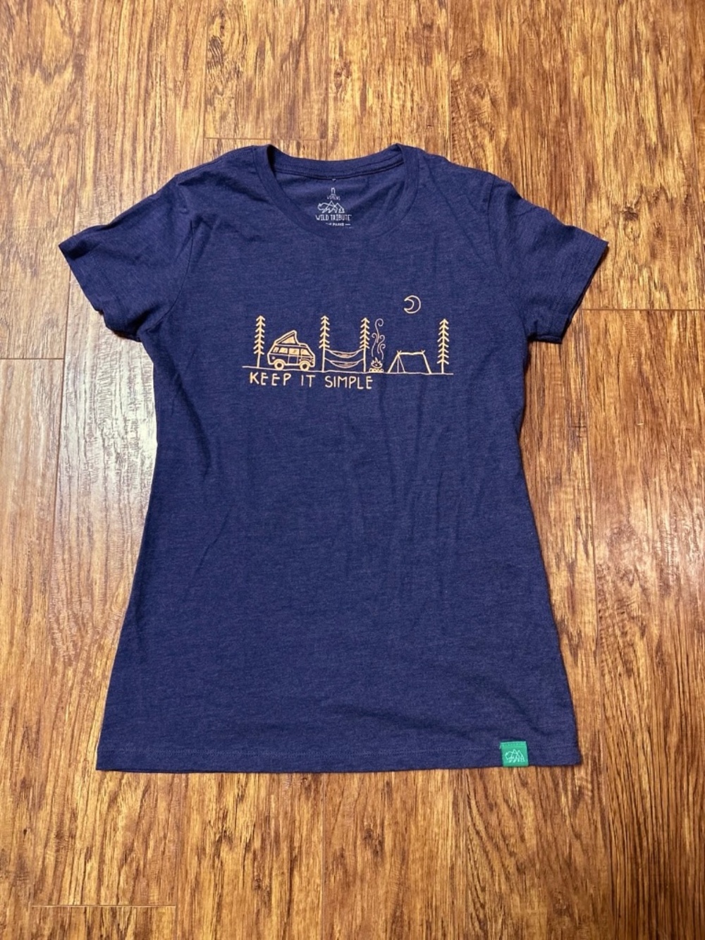 Wild Tribute Keep It Simple Camping T-Shirt Size Wild Huckleberry Medium